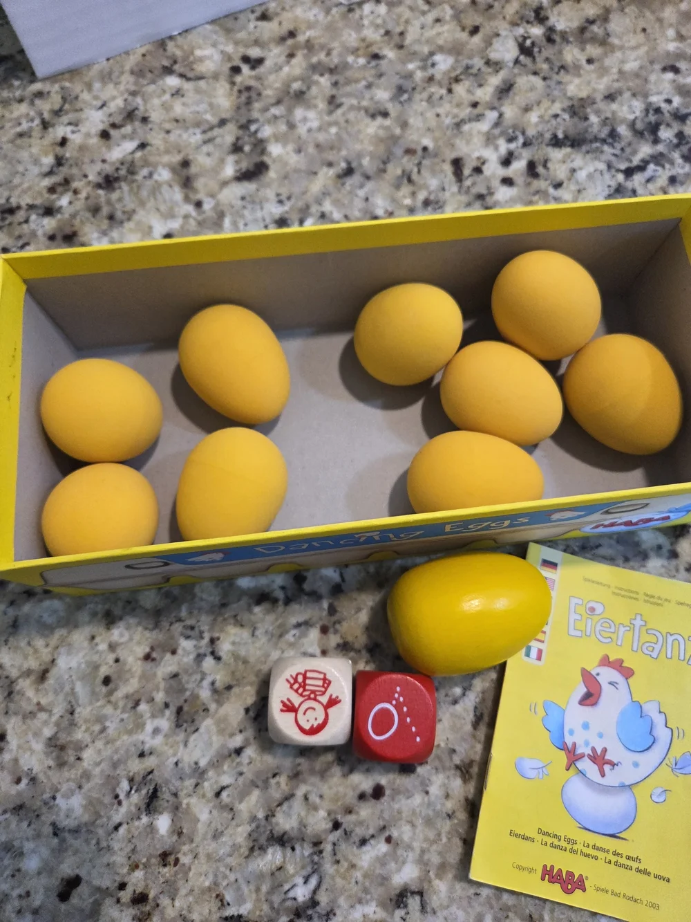 HABA Dancing Eggs Game 2003 Complete w/ Instructions Kids Family Party Game Vtg